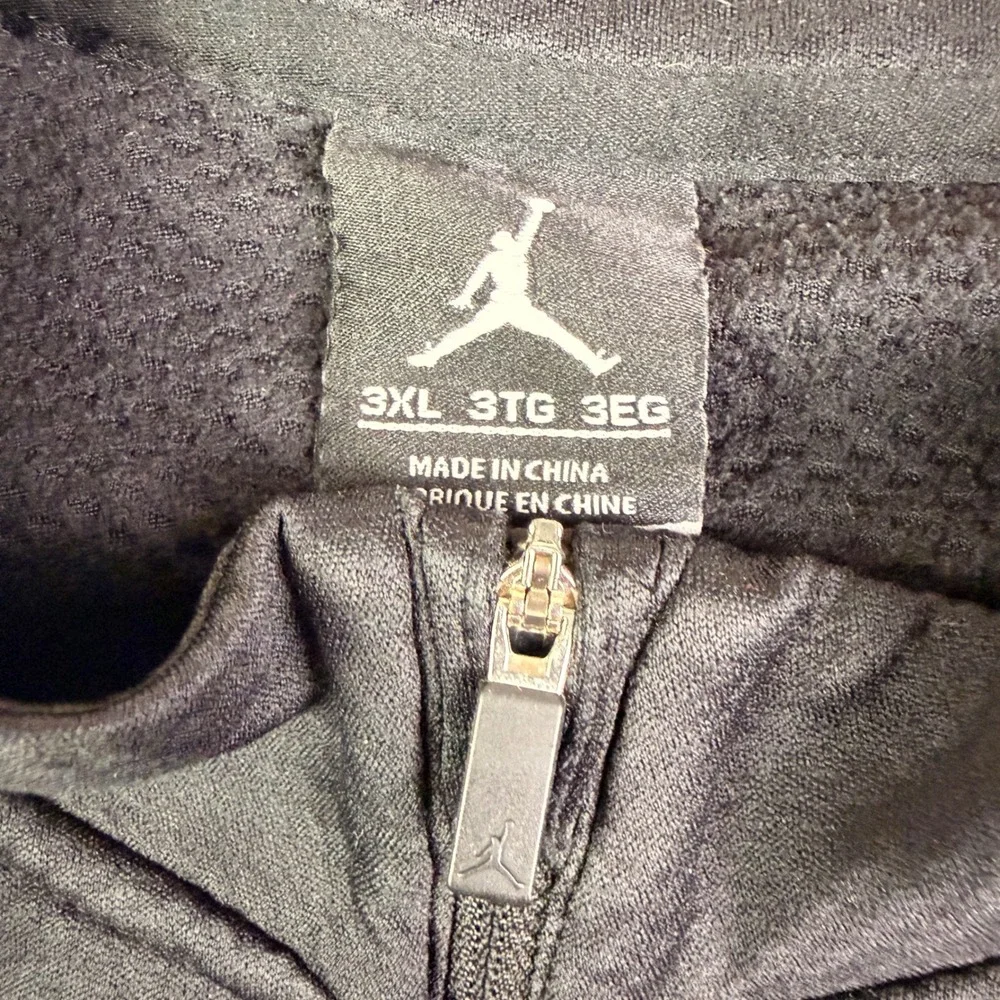 Nike Air Jordan Mens 3XL Black 1/4 Zip Pullover Jumpman Training Top 637876-032